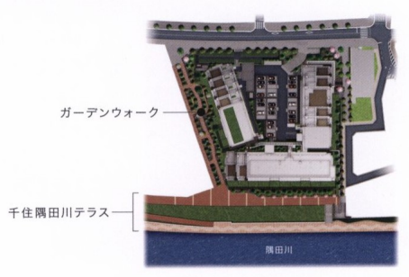 アクアヴィスタのガーデンウォーク概念図